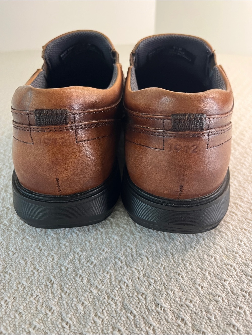 Nunn Bush Men's Slip-On Leather Loafers in Cognac Brown, size 9.5 Med. Kore pro - Picture 9 of 12
